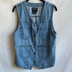 Vintage Solutions blue jean vest, size M